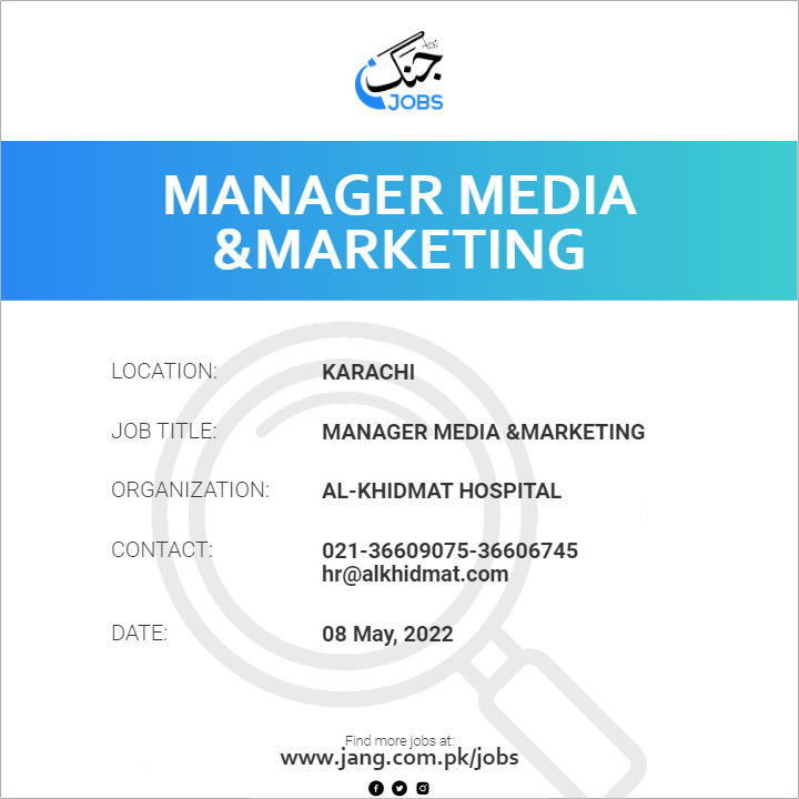 Manager Media &Marketing