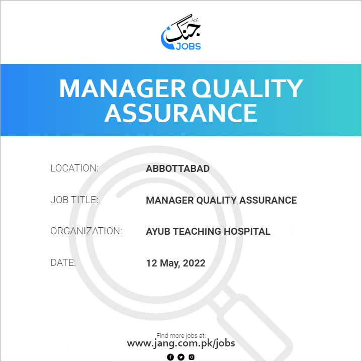 Manager Quality Assurance