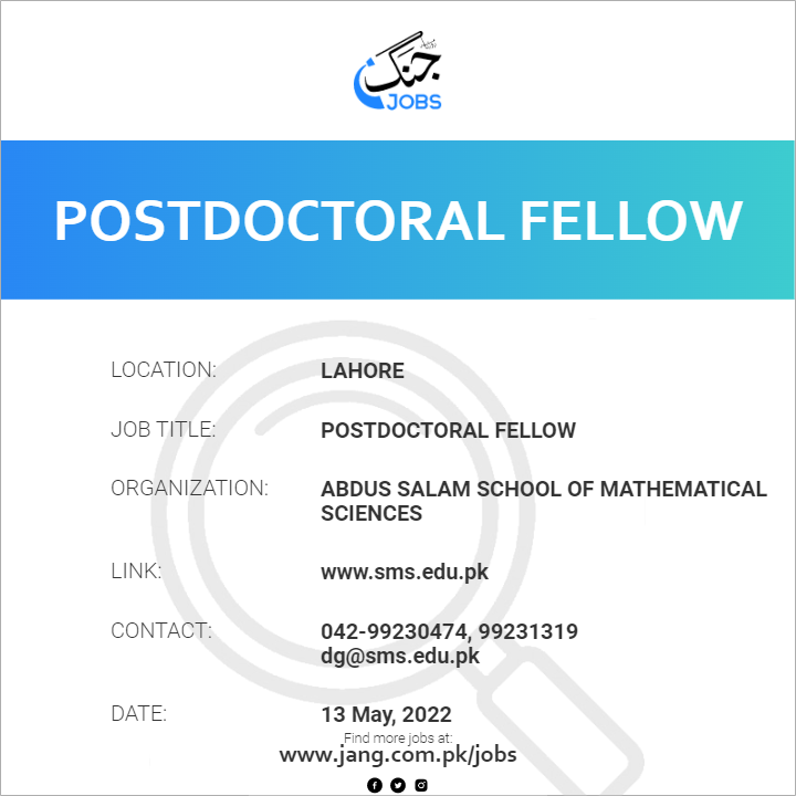 Postdoctoral Fellow