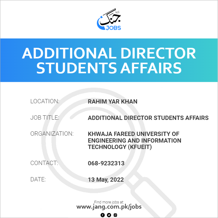 Additional Director Students Affairs