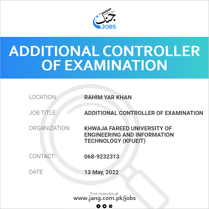 Additional Controller Of Examination