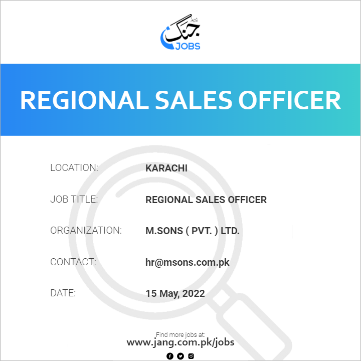 Regional Sales Officer