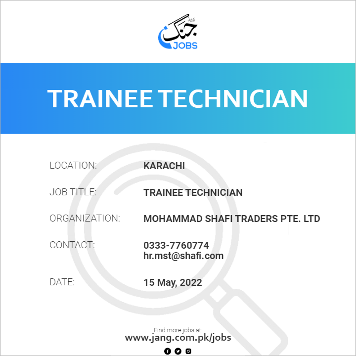 Trainee Technician