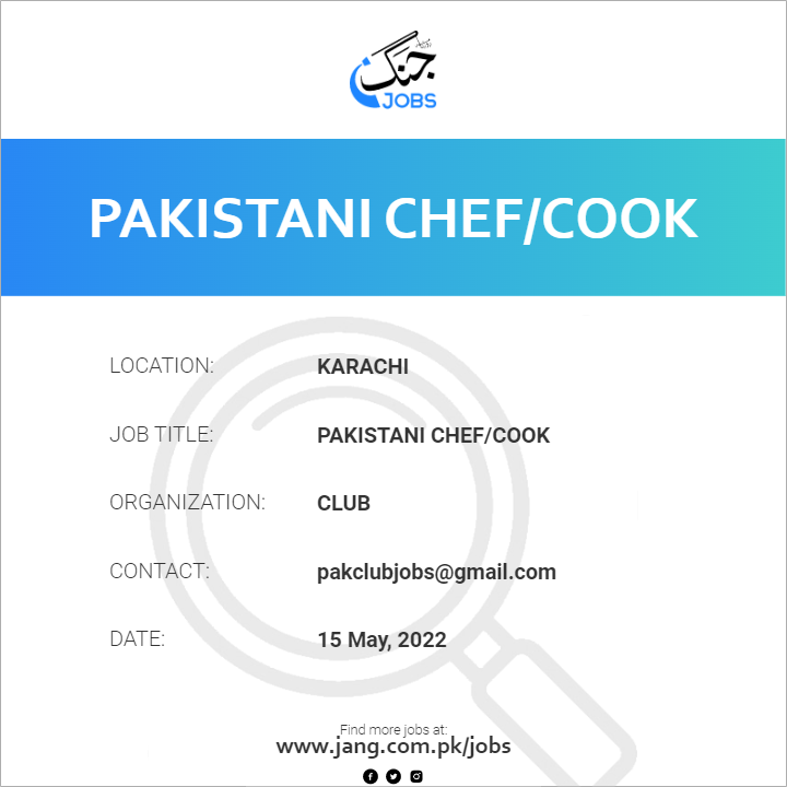 Pakistani Chef/Cook