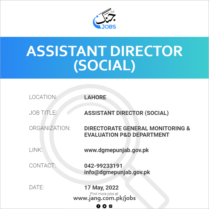 Assistant Director (Social)