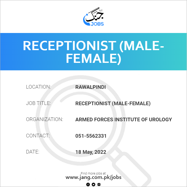 Receptionist (Male-Female)