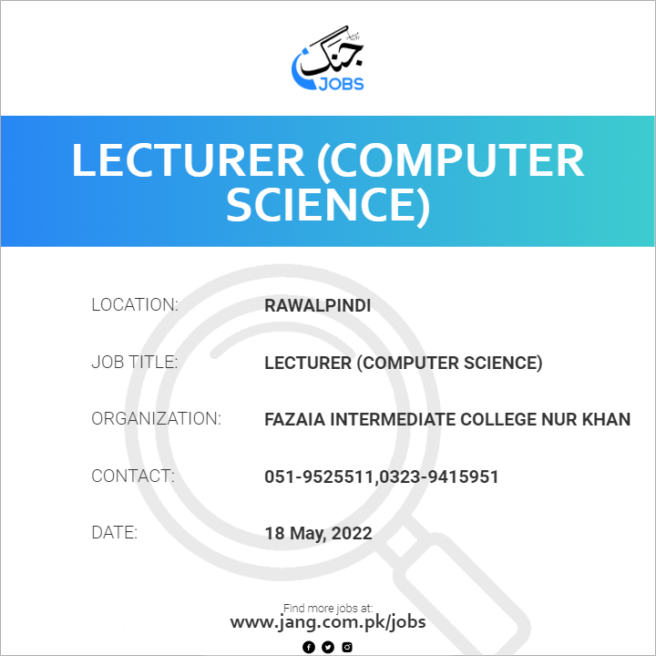 Lecturer (Computer Science)