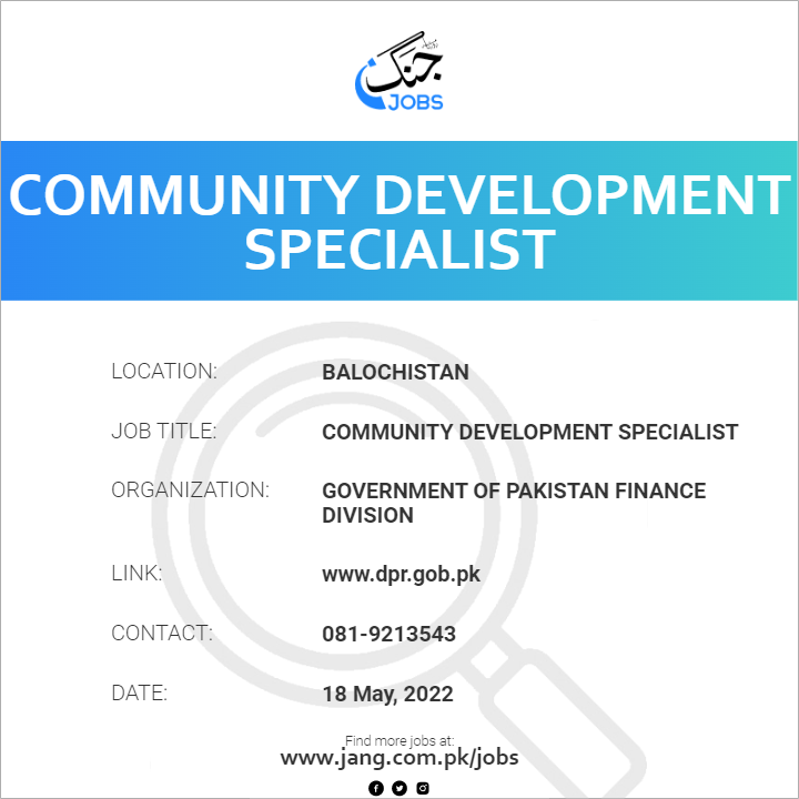 Community Development Specialist 