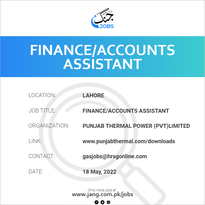 Finance/Accounts Assistant