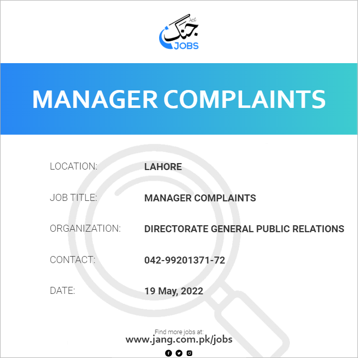 Manager Complaints