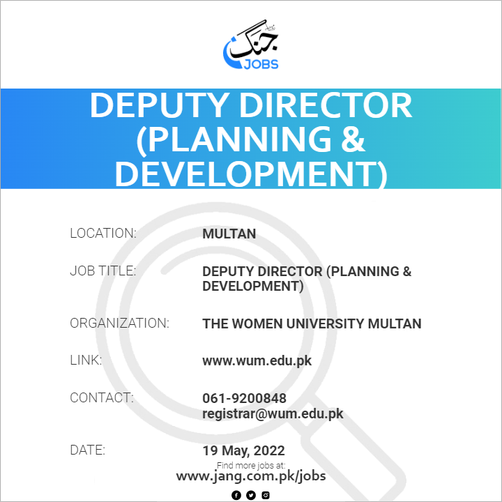 Deputy Director (Planning & Development)