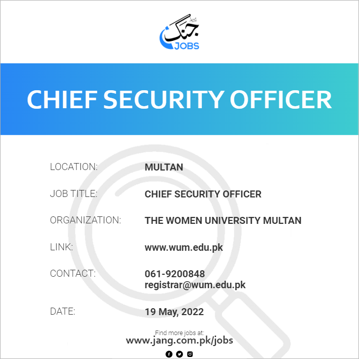 Chief Security Officer