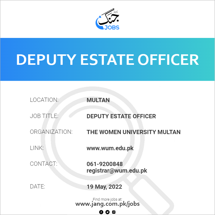 Deputy Estate Officer