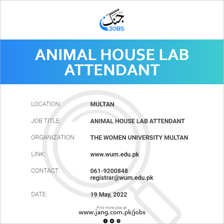 Animal House Lab Attendant