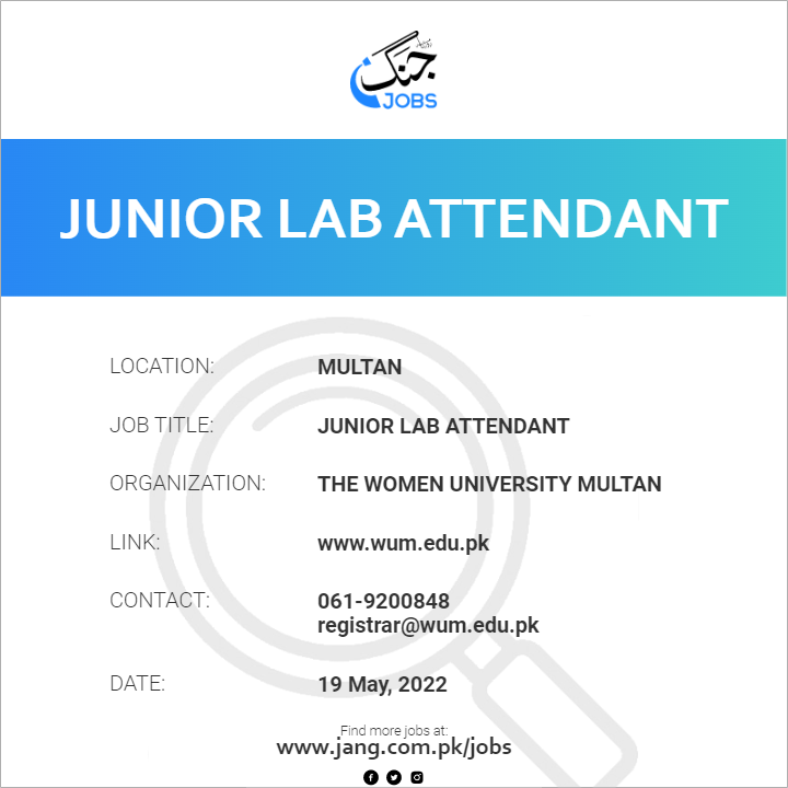 Junior Lab Attendant