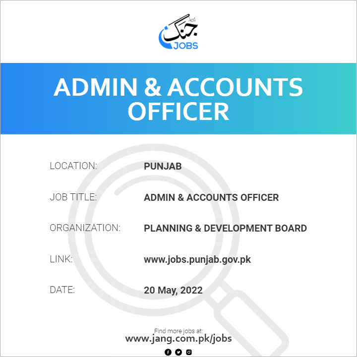 Admin & Accounts Officer