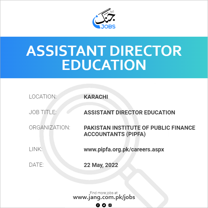 Assistant  Director Education