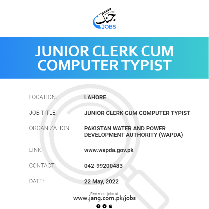 Junior Clerk Cum Computer Typist