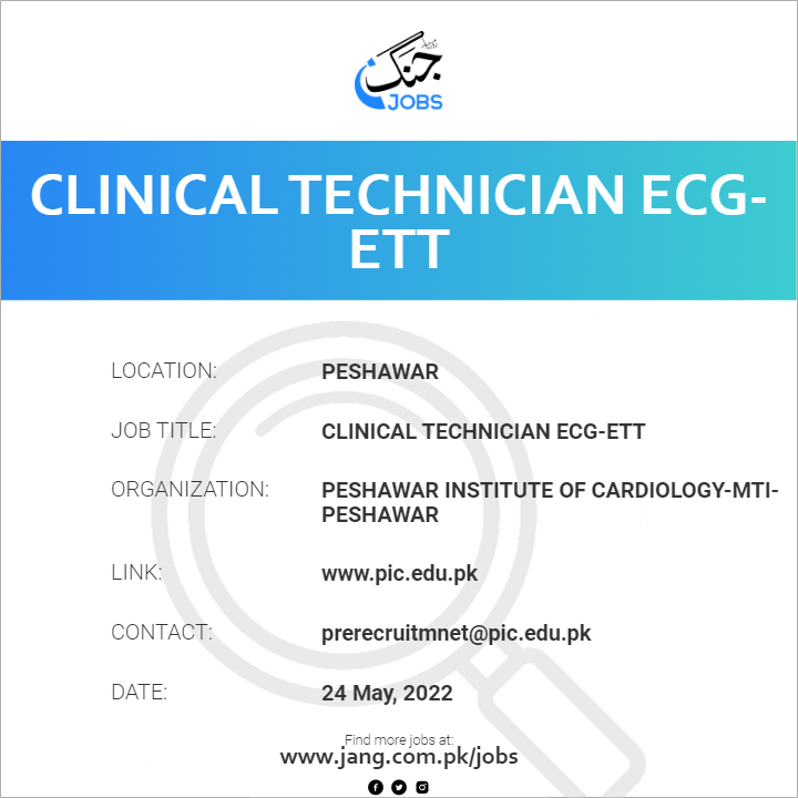 Clinical Technician ECG-ETT