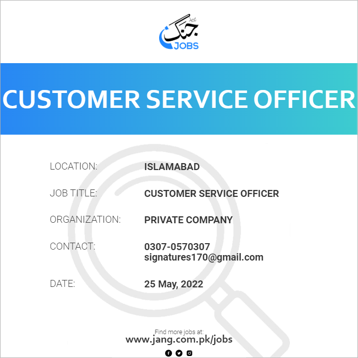 Customer Service Officer