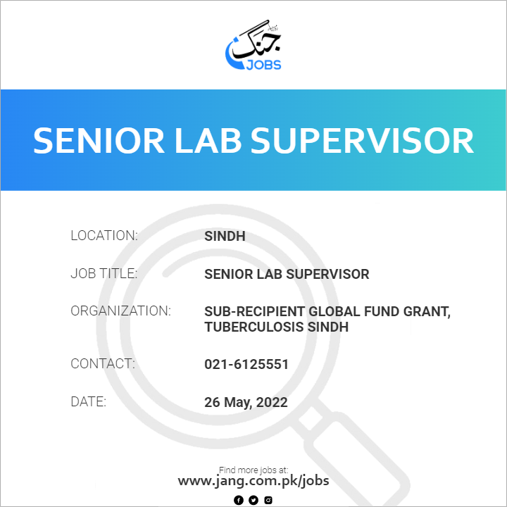 Sgs Lab Supervisor Salary