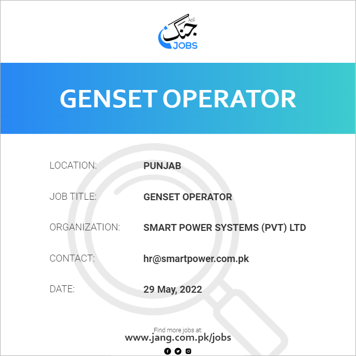 Genset Operator