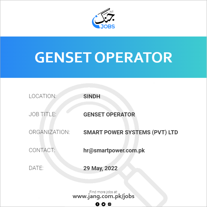 Genset Operator