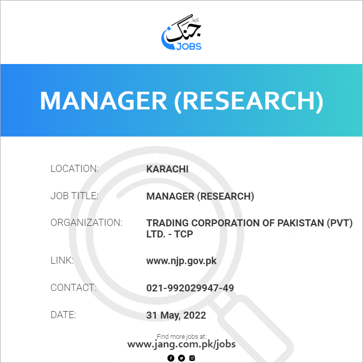 Manager (Research)