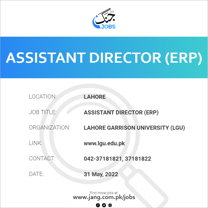 Assistant Director (ERP)
