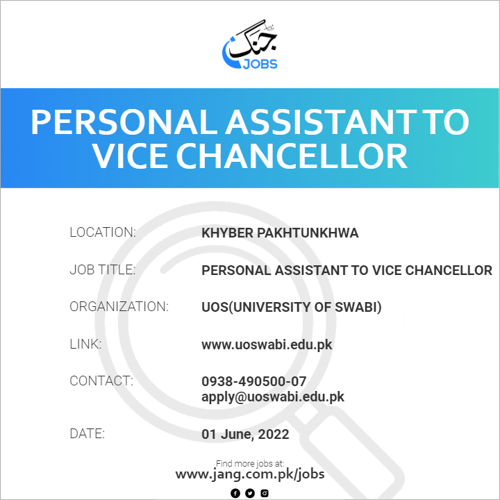 personal-assistant-to-vice-chancellor-job-uos-university-of-swabi