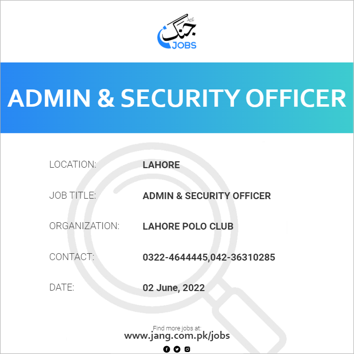 Admin & Security Officer