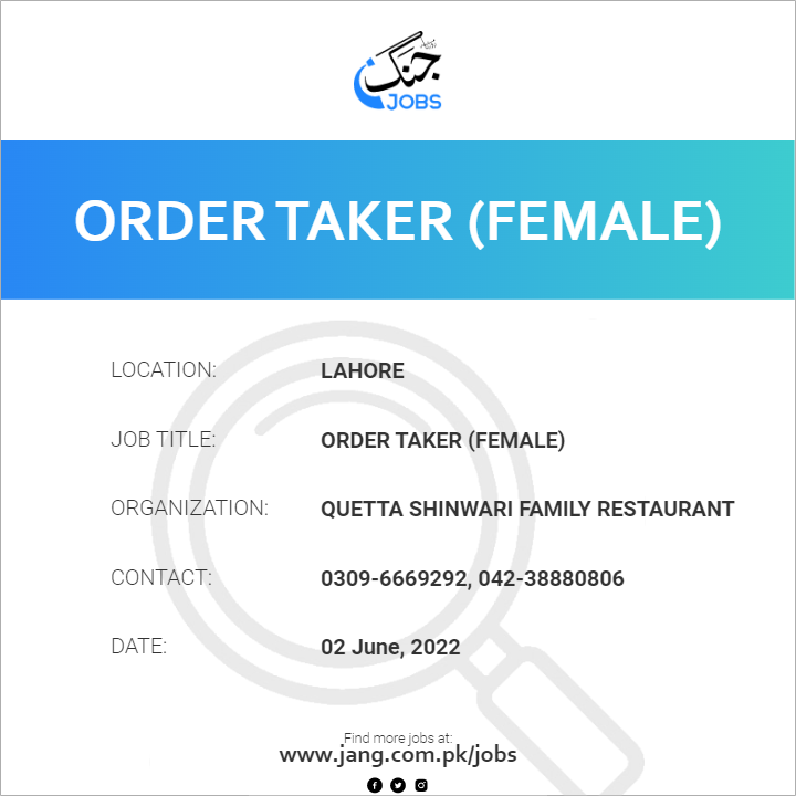 Order Taker (Female)