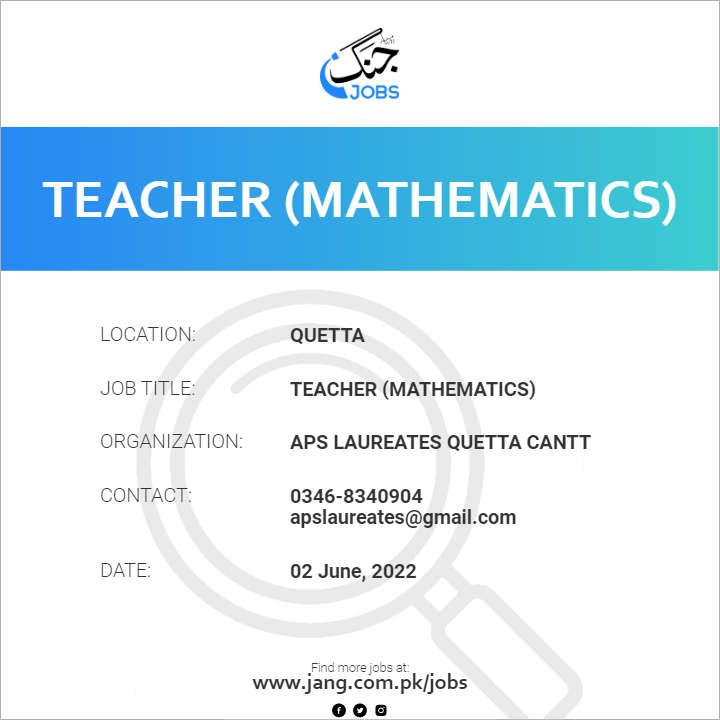 Teacher (Mathematics)