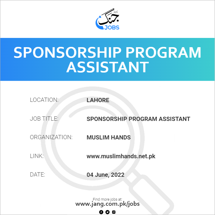 Sponsorship Program Assistant
