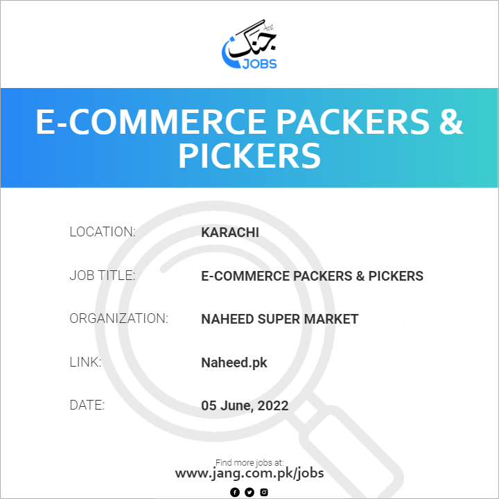 E-commerce Packers & Pickers