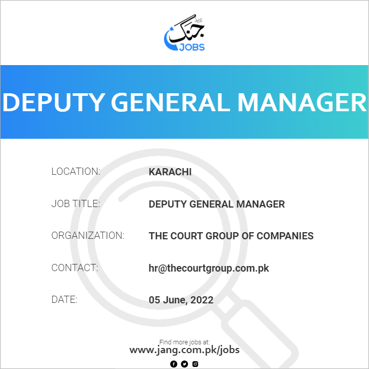 Deputy General Manager