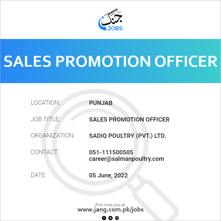 Sales Promotion Officer