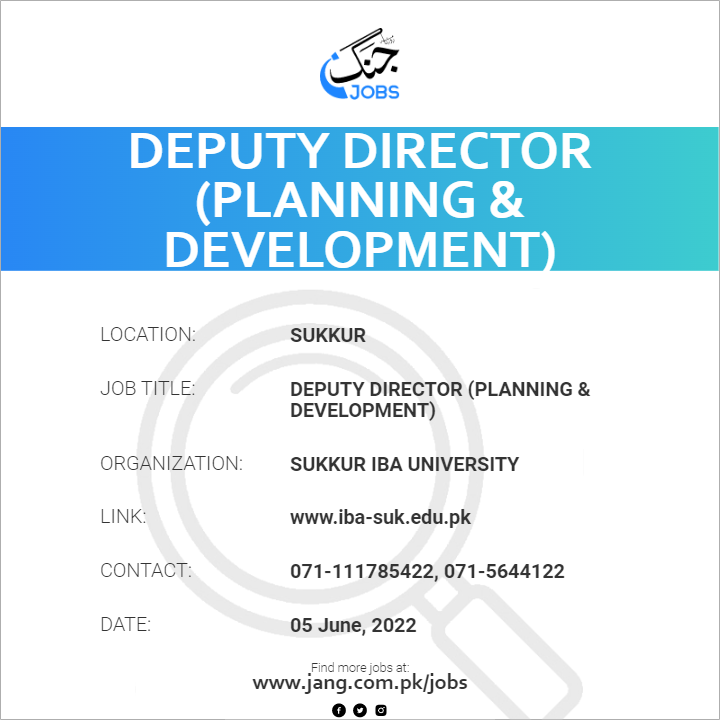 Deputy Director (Planning & Development)