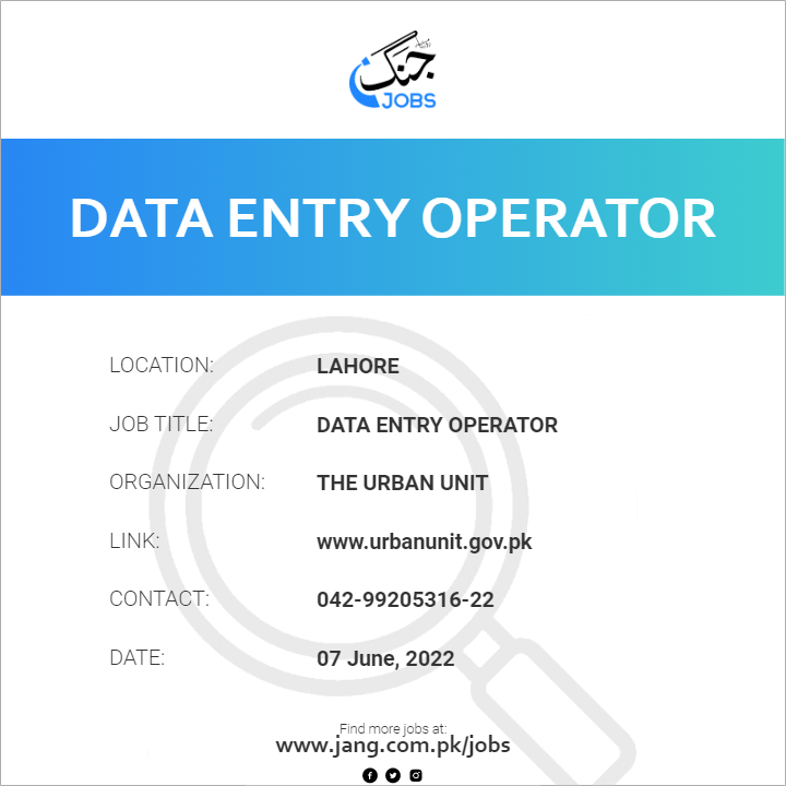 Data Entry Operator