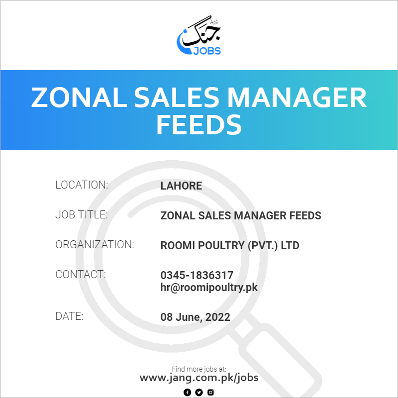 Zonal Sales Manager Feeds