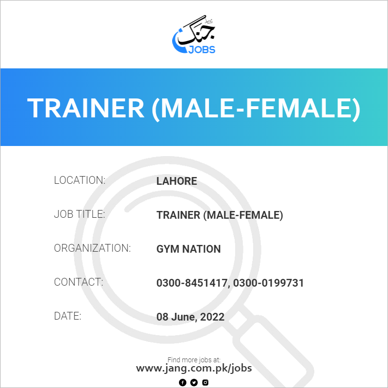 Trainer (Male-Female)