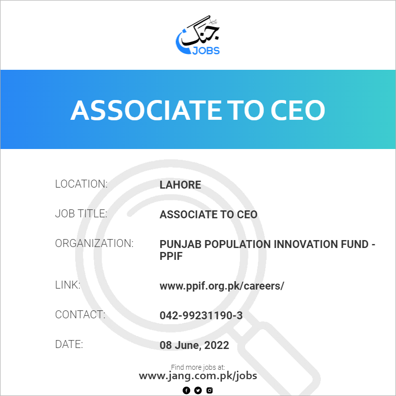 Associate To CEO