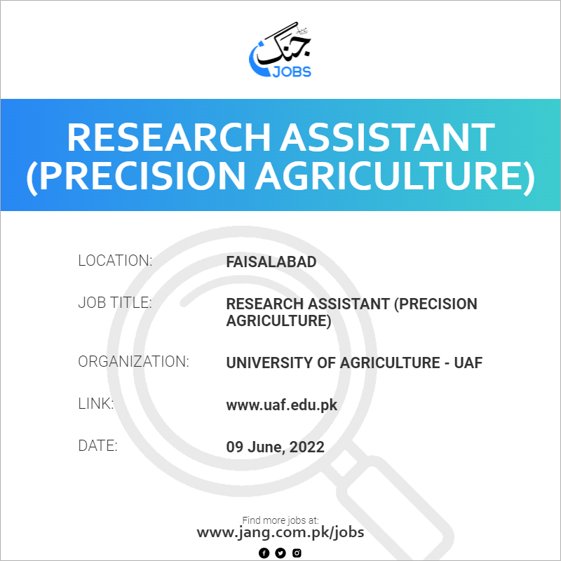 Research Assistant (Precision Agriculture)