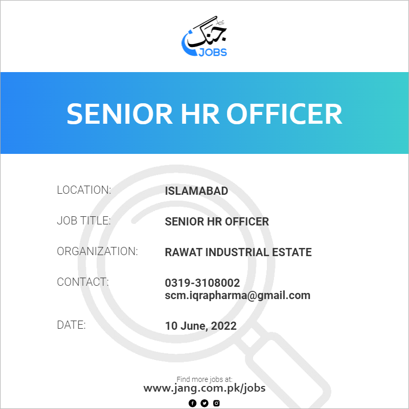 Senior HR Officer