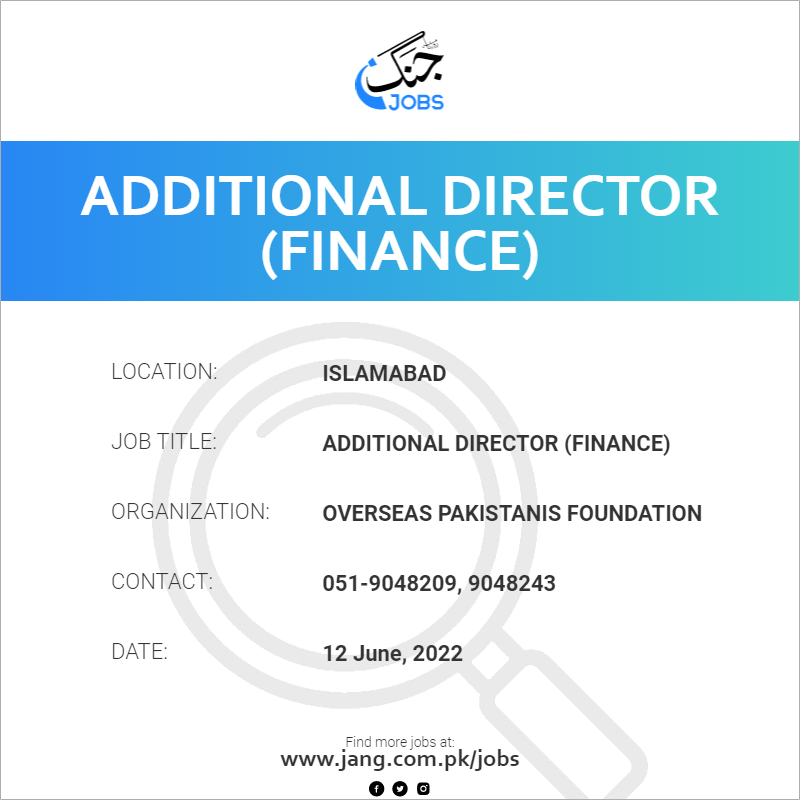 Additional Director (Finance)