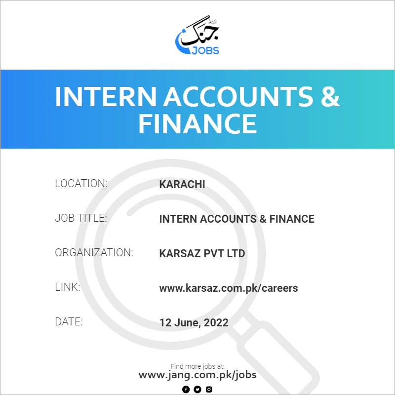 Intern Accounts & Finance