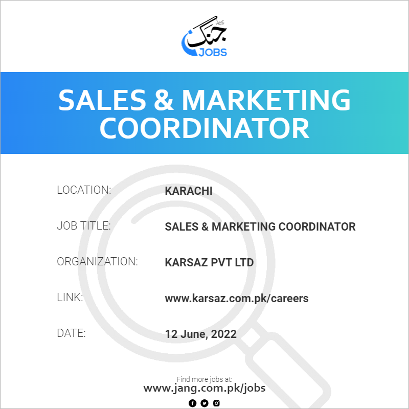 Sales & Marketing Coordinator