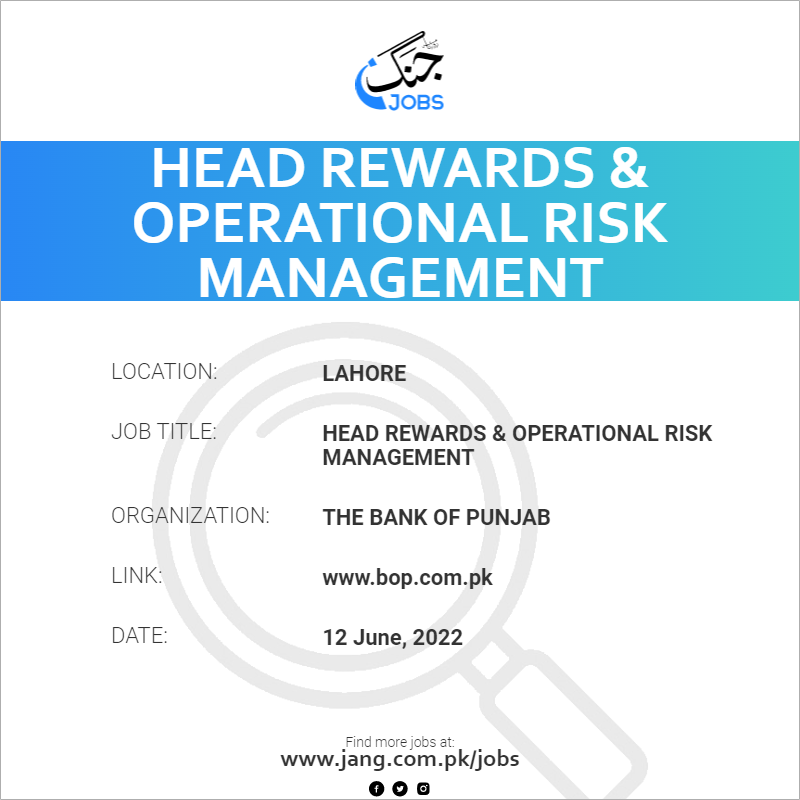 Head Rewards & Operational Risk Management