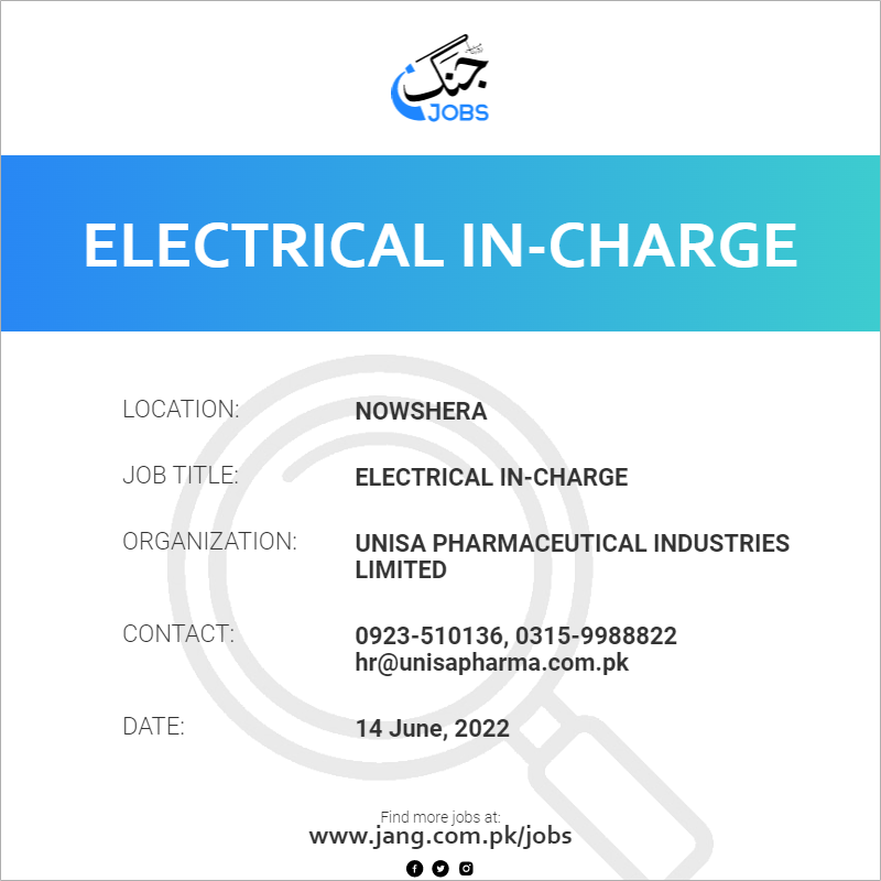 Electrical In-Charge