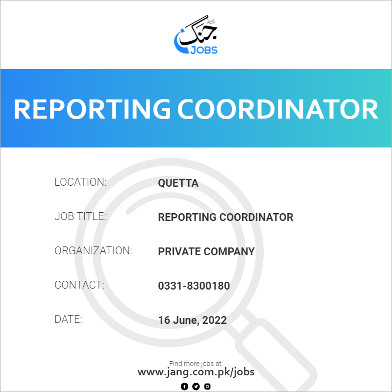 Reporting Coordinator